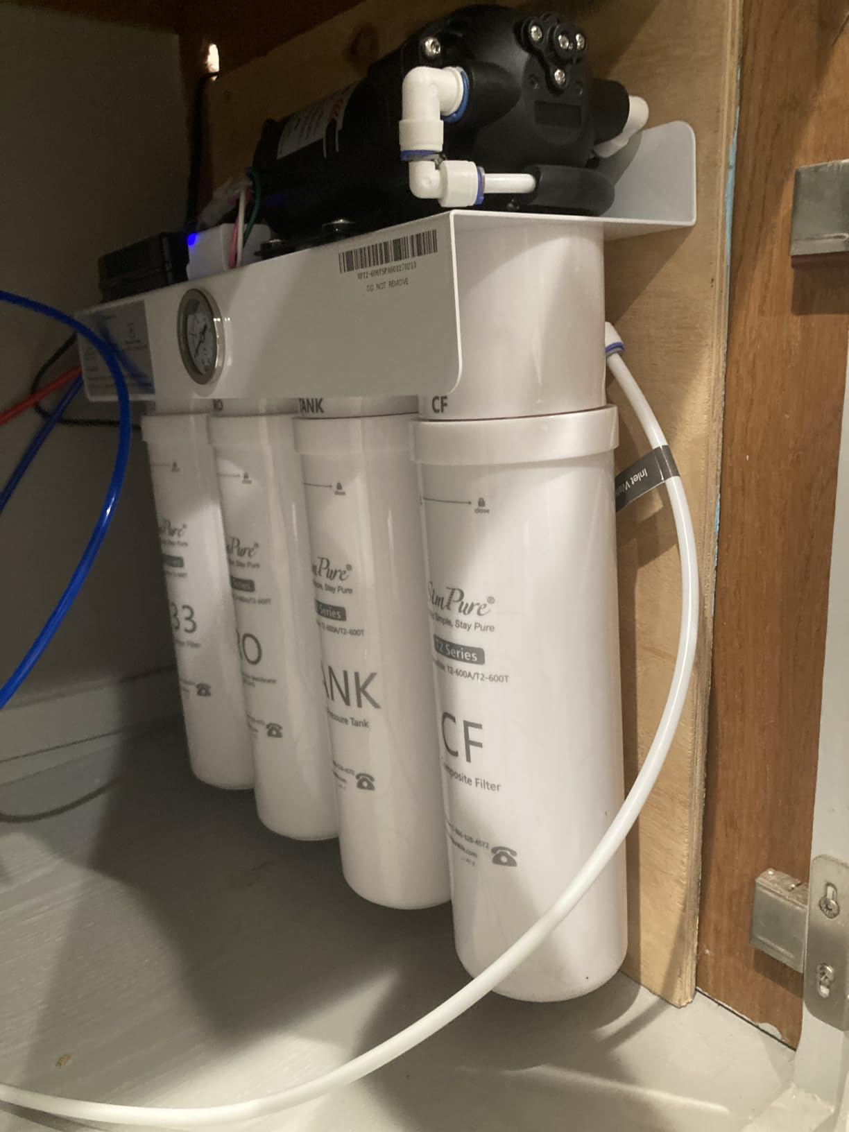 SimPure T2-600T UV Reverse Osmosis Water Filter 600 GPD Built-in Tank | NSF 58 Standard UV Reverse Osmosis System | 8-Stage Filtration for Near 0 TDS | High Efficiency 2:1 Pure to Drain customer photo 2