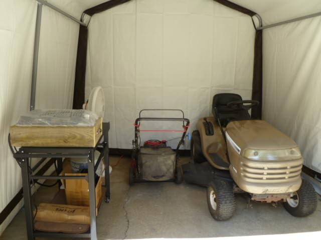 ShelterLogic 10' x 20' x 8' 3-in-1 Run-in Outdoor Animal Shelter with Waterproof Cover, All-Weather Outdoor Storage Shed for Animals, Agriculture, and Farm Equipment, Brown customer photo 1