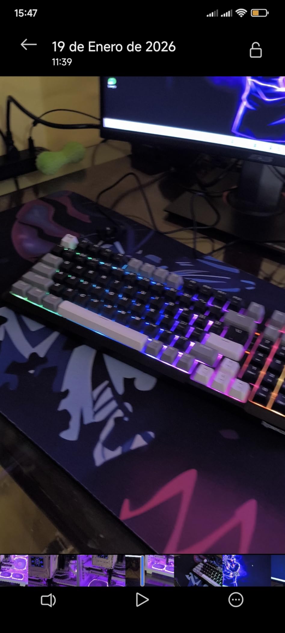 Redragon K742 Wireless Mechanical Gaming Keyboard with Knob for PC Computer, Bluetooth 5.0/2.4GHz/USB C Wireless Creamy Keyboard with Number Pad, RGB Backlits, Hot-Swappable with Linear Switches (Black) customer photo 2