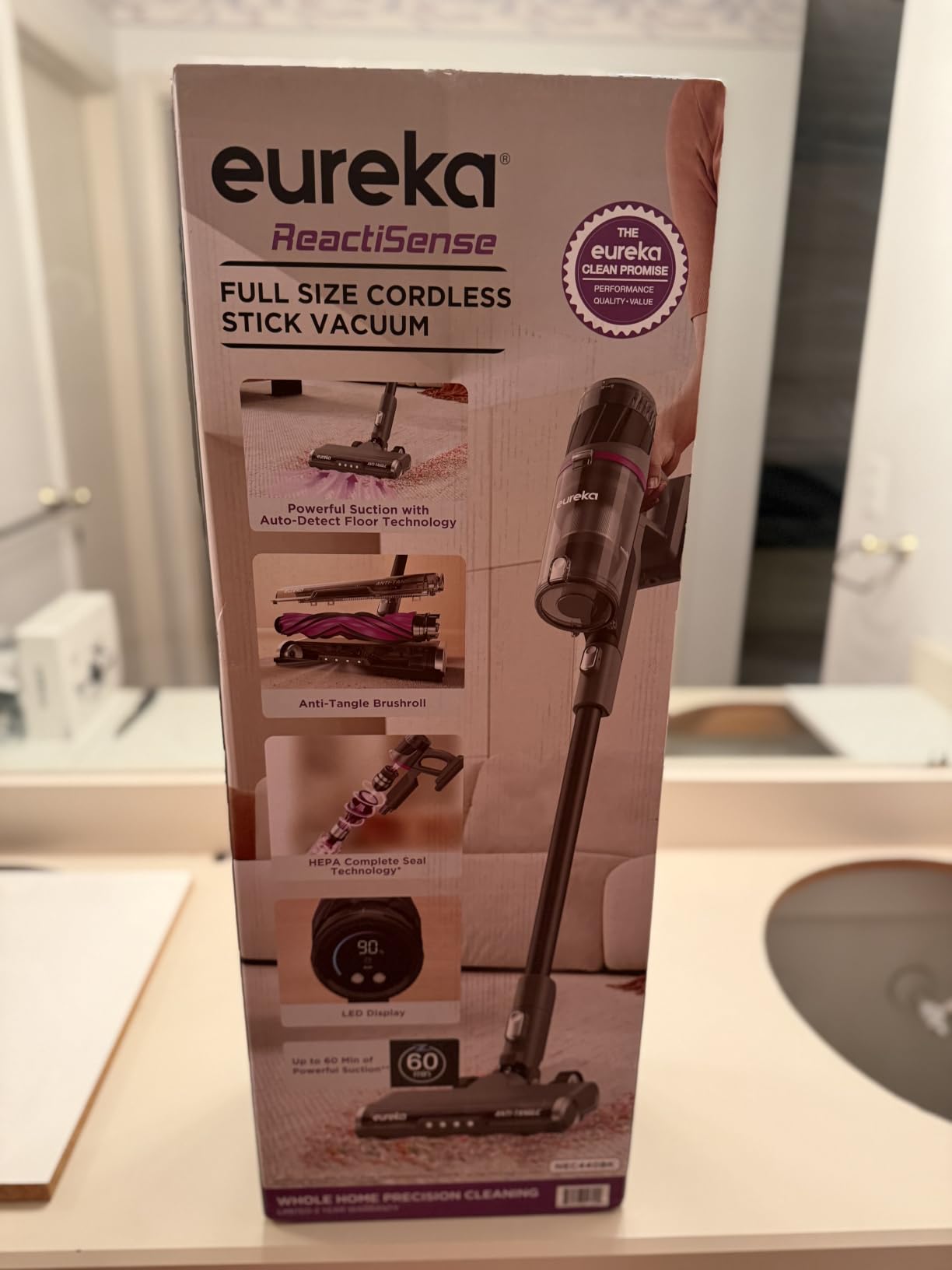 Eureka ReactiSense 350W Anti-Tangle Cordless Stick Vacuum, NEC440BK customer photo 1