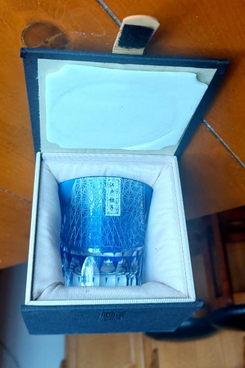 Edo Tokyo Kiriko 11 oz Whiskey Glass, Smoke-Gold Hand-Cut Design | Layered Smoke-Gold Old Fashioned Tumbler for Bourbon, Scotch & Whiskey, More Room for Ice, Gift Box Included customer photo 2