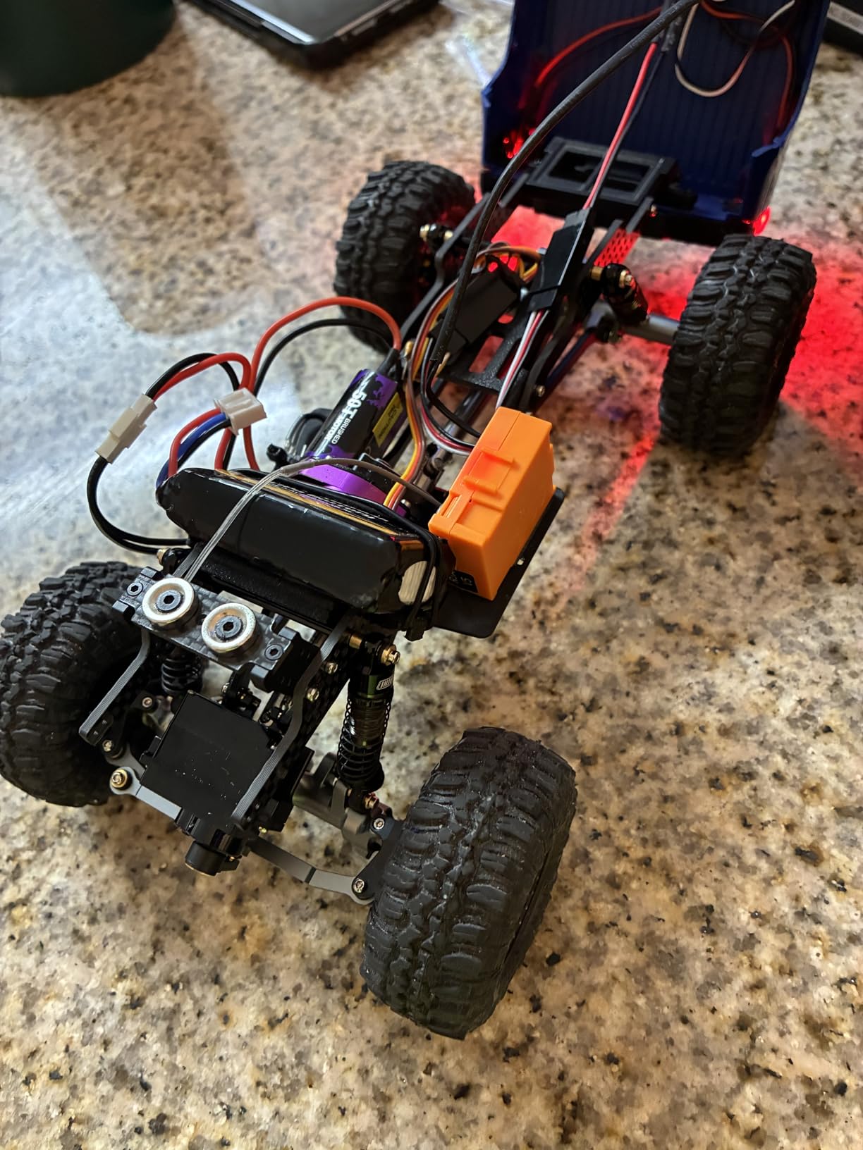 Carbon Fiber Chassis Kit for SCX24, 7° Angled Skid, LCG Chassis Kit for SCX24 Gladiator & Dodge Power Wagon customer photo 2