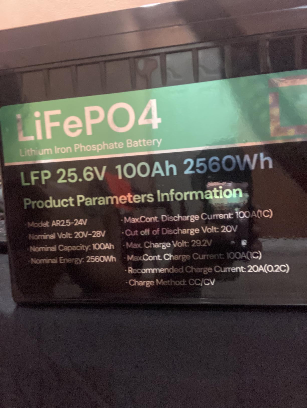 24V 100Ah LiFePO4 Battery, 24V Lithium Battery with 2560W Power, Built-in 100A BMS with Low Temp Protection, Supports 4P2S Connection, Up to 20.48kWh, Perfect for RV, Solar System, Marine customer photo 2