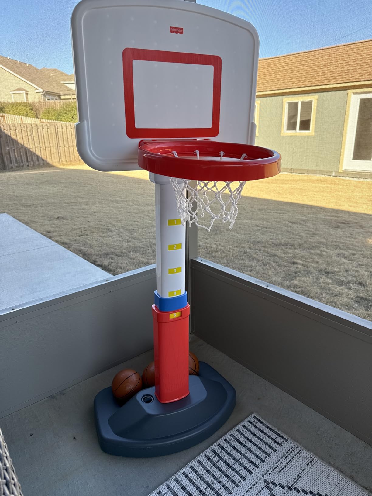 Fisher-Price Grow-to-Pro Basketball Hoop for Toddlers & Kids - Adjustable Height Indoor/Outdoor Play Set with Ball customer photo 1