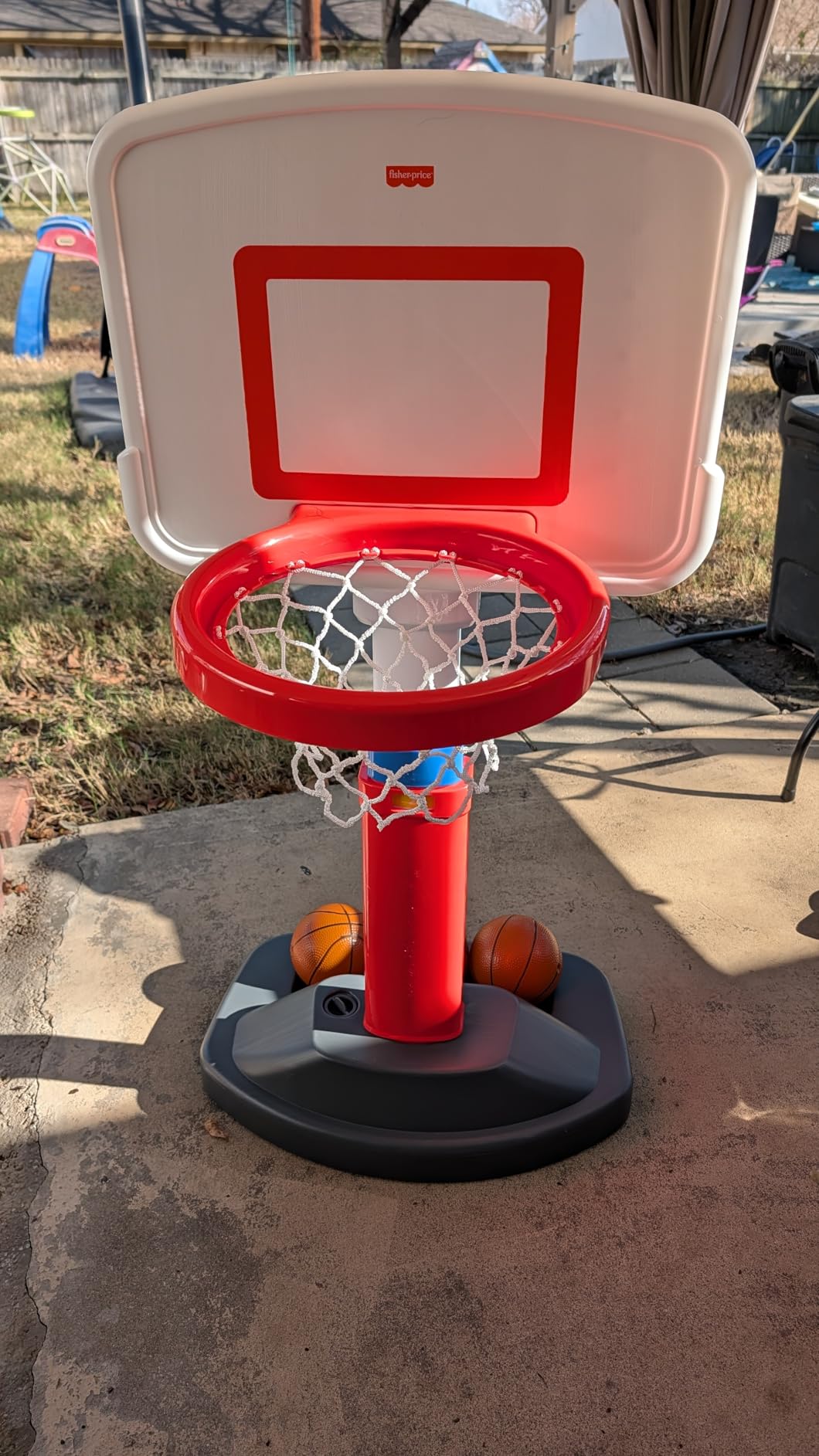 Fisher-Price Grow-to-Pro Basketball Hoop for Toddlers & Kids - Adjustable Height Indoor/Outdoor Play Set with Ball customer photo 2