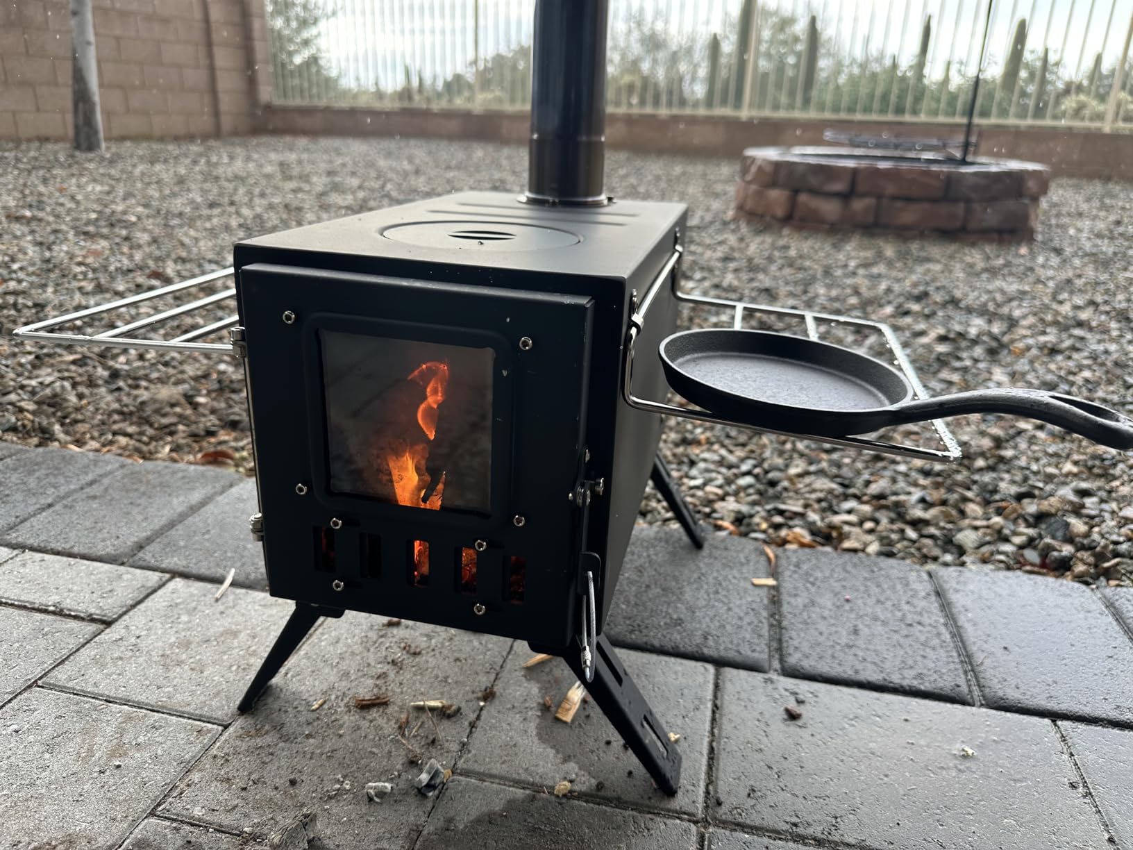Upgraded Portable Wood Stove for Camping, Compact Tent Stove with Large Firebox, High Airtightness for Outdoor Cooking & Heating customer photo 2
