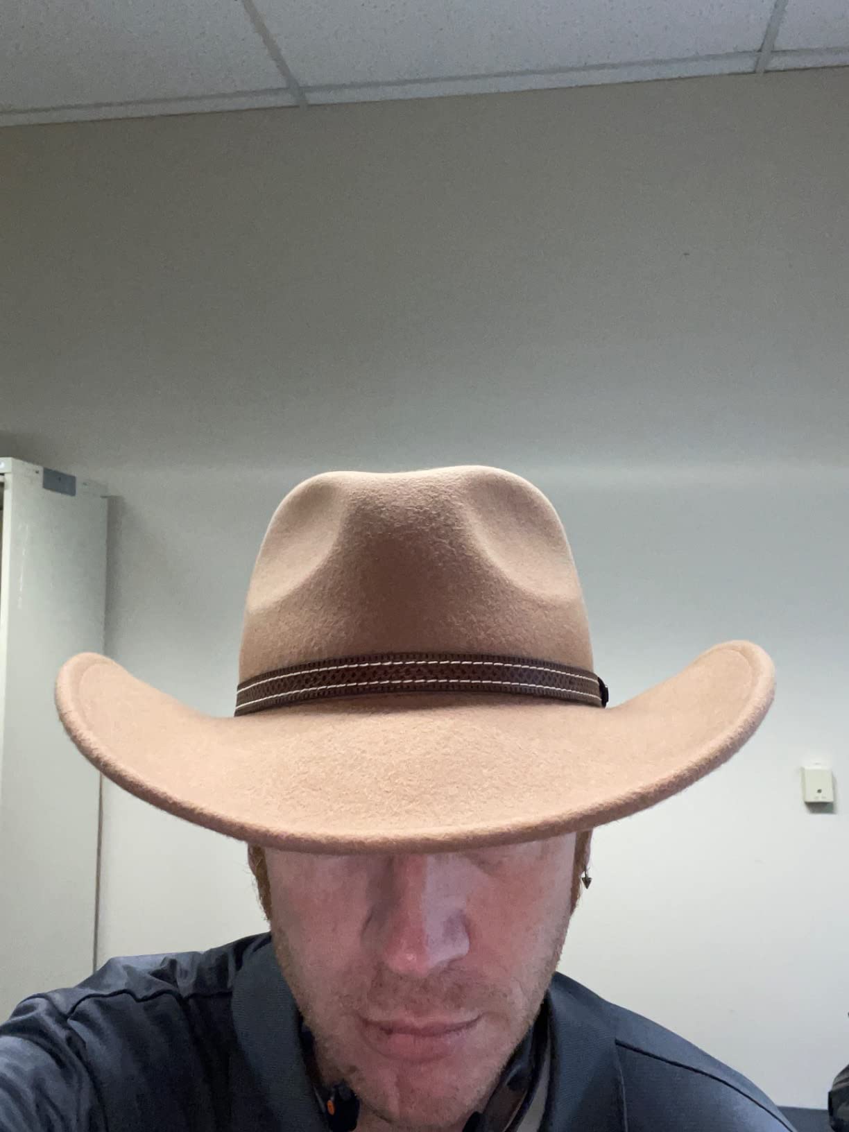 Rocky Wool Felt Cowboy Hat - Classic Western Fedora with Wide Brim, Windproof, UPF 50+ for Men and Women customer photo 2