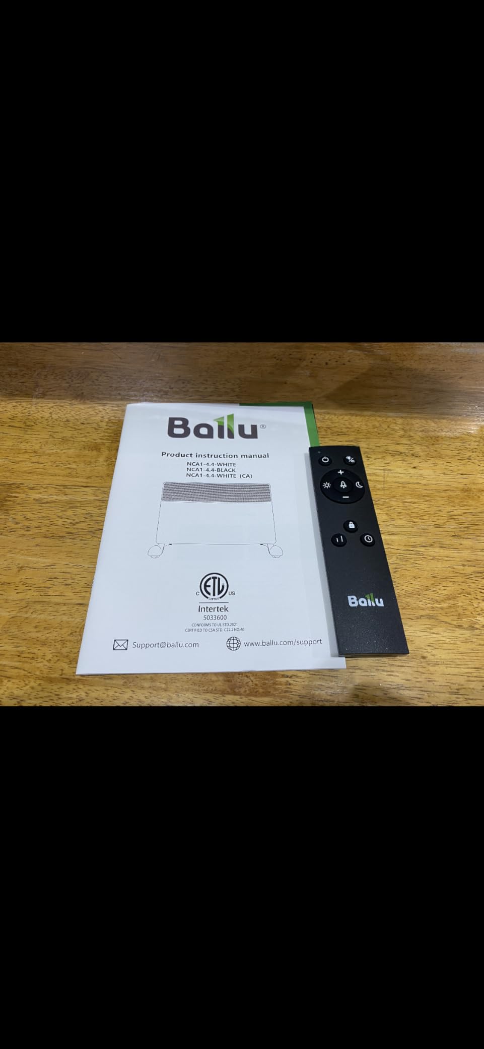 Ballu Mica Infrared Space Heater Indoor Use,Large Room Panel Heater with Programmable Thermostat,WiFi App Control,Portable Stand or Wall Mount,Energy Efficient Smart Quiet Heater,Work with Alexa,White customer photo 1
