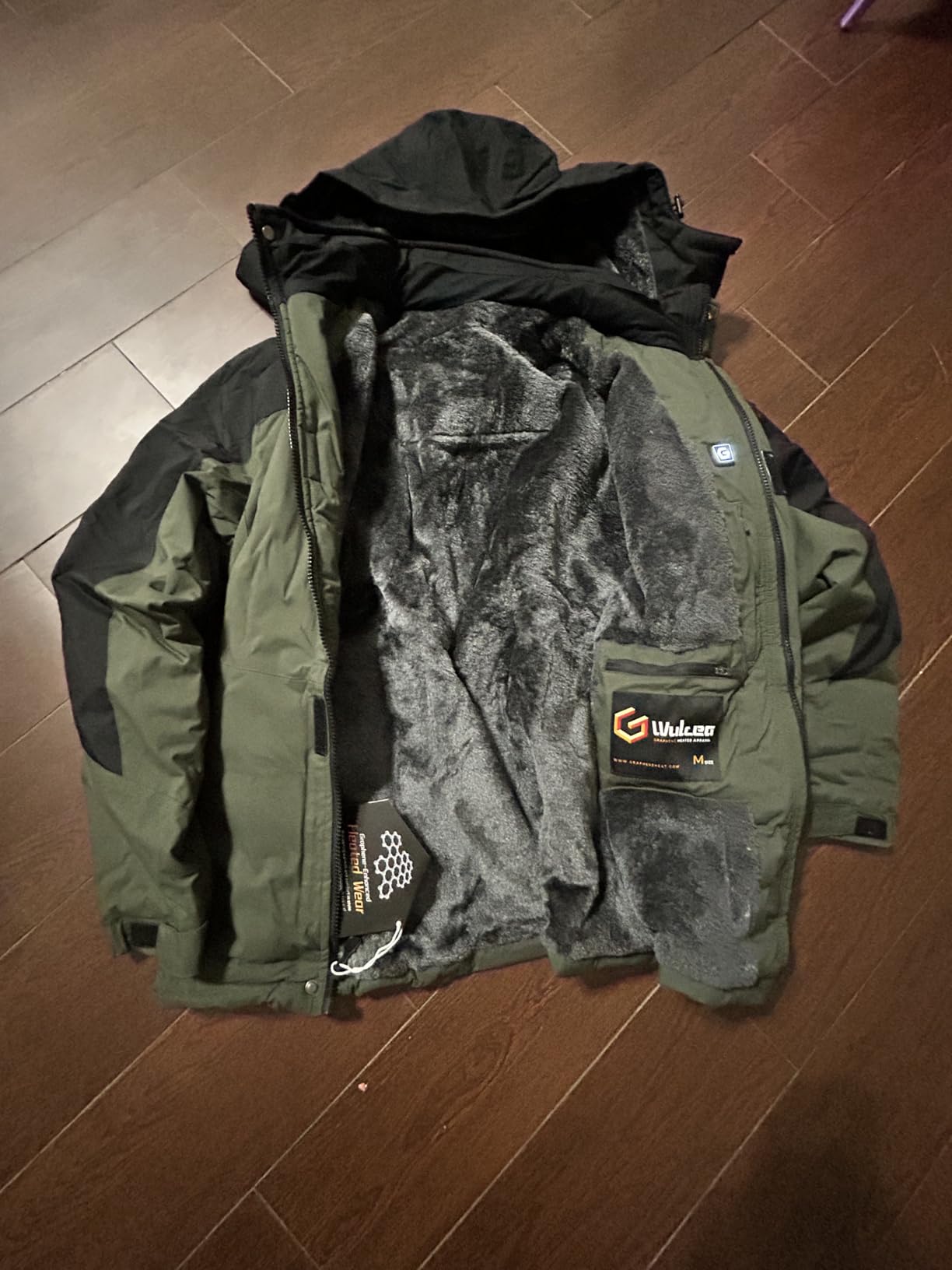 Wulcea Graphene Heated Jacket for Men Fur Lined with Large Capacity Battery Pack customer photo 2