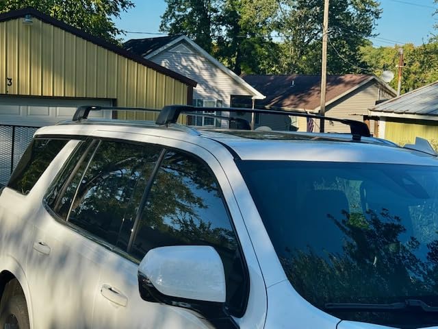 350 LBS Roof Rack Cross Bars Compatible with Chevy Tahoe 2021-2026, Chevrolet Suburban, GMC Yukon XL, Cadillac Escalade ESV Lockable Aluminum Rails Rooftop Bike Snowboard Skiboard Luggage Carrier customer photo 1