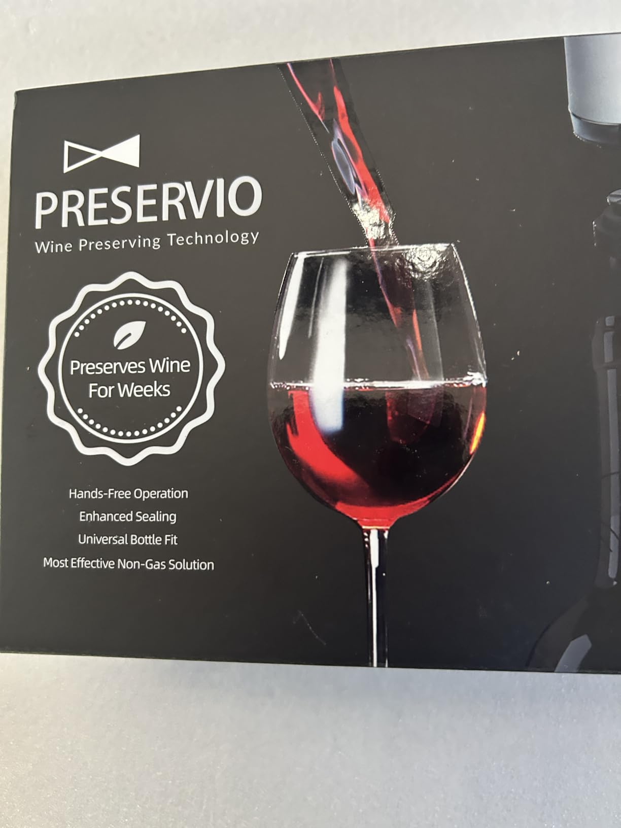 Automatic Wine Preserver, Hands-Free Pressure Control, 2 Stoppers | Pressure-Controlled Seal, No Gas or Hand Pumping, Works with Red, White & Rose, Includes 2 Silicone Stoppers, Rechargeable customer photo 1