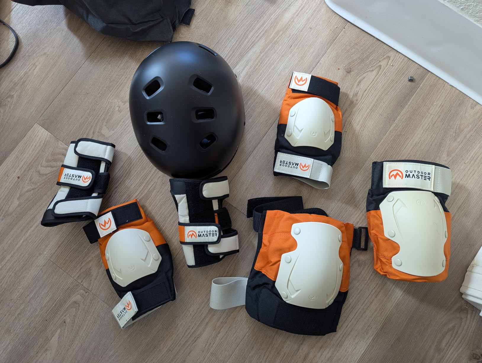 OutdoorMaster Skate Protective Gear Set for Adult & Youth, Skateboard Helmet Knee and Elbow Pads with Wrist Guards for Scooter, Inline Roller Skating, Skateboarding customer photo 2