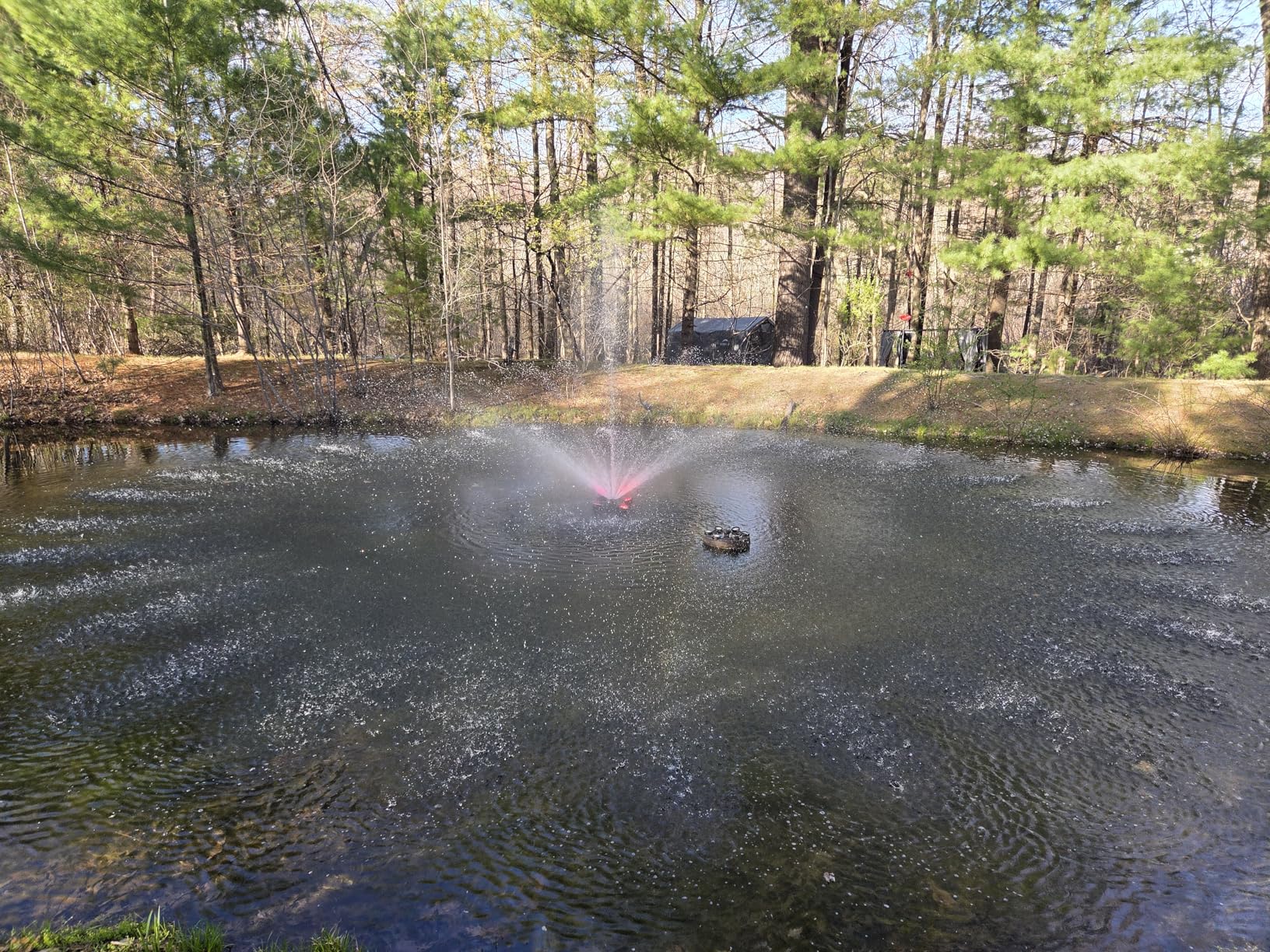 Goldlife Pond Fountain Aerator, F3 No Light, 1HP 750W 110V Stainless Steel Floating Fountain With 100 FT Power Cord, Black Octagon Aerating Fountain Pump for Small Large Ponds Lake Bay Fish farm customer photo 2