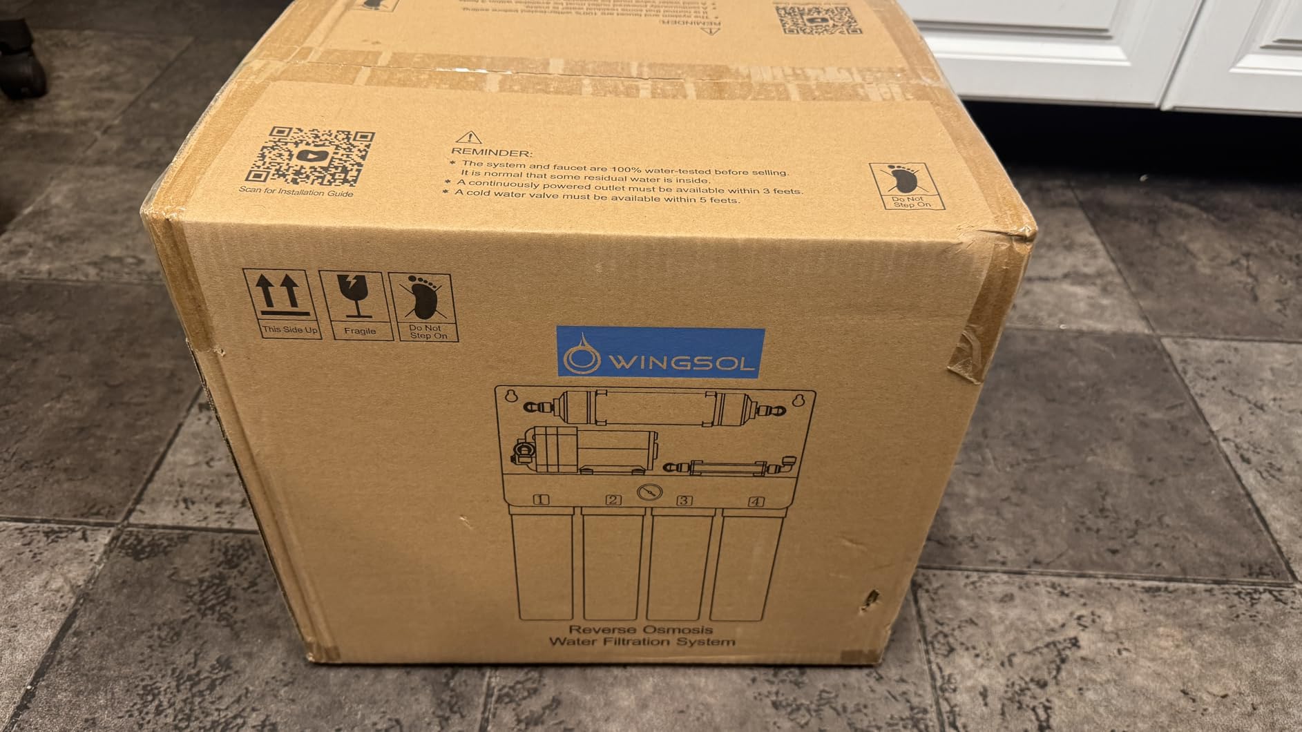 WINGSOL Reverse Osmosis Water Filter, 0 TDS UV Space-Saving Tankless RO System, 10-Layer Filtration Under Sink, NSF/ANSI 42&53&58 Certified, Easy-Change Filter, Plug-in Required customer photo 2