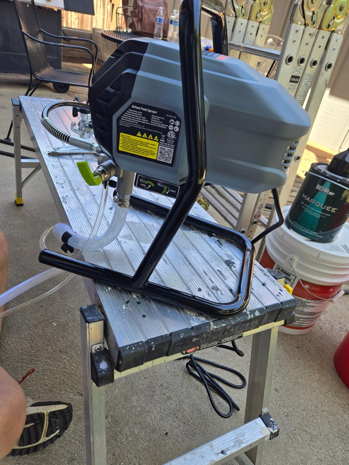 WORKPRO 700W Airless Paint Sprayer, 2900PSI High Efficiency | Thinning-Free Paint Sprayer with 12'' Extension Rod, Adjustable Pressure Control customer photo 1