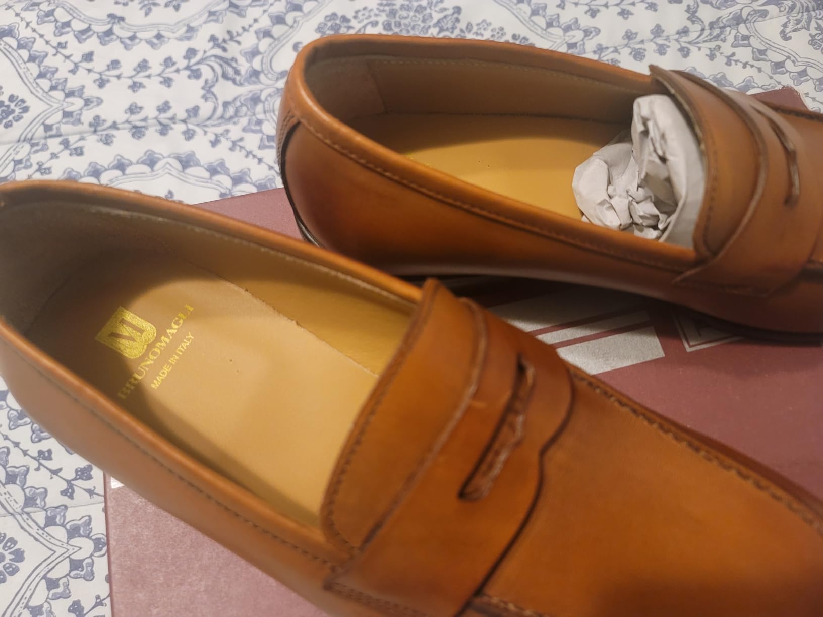 Bruno Magli Men's Ricci Penny Loafers, Leather Shoes, Slip-On Dress Shoes customer photo 2