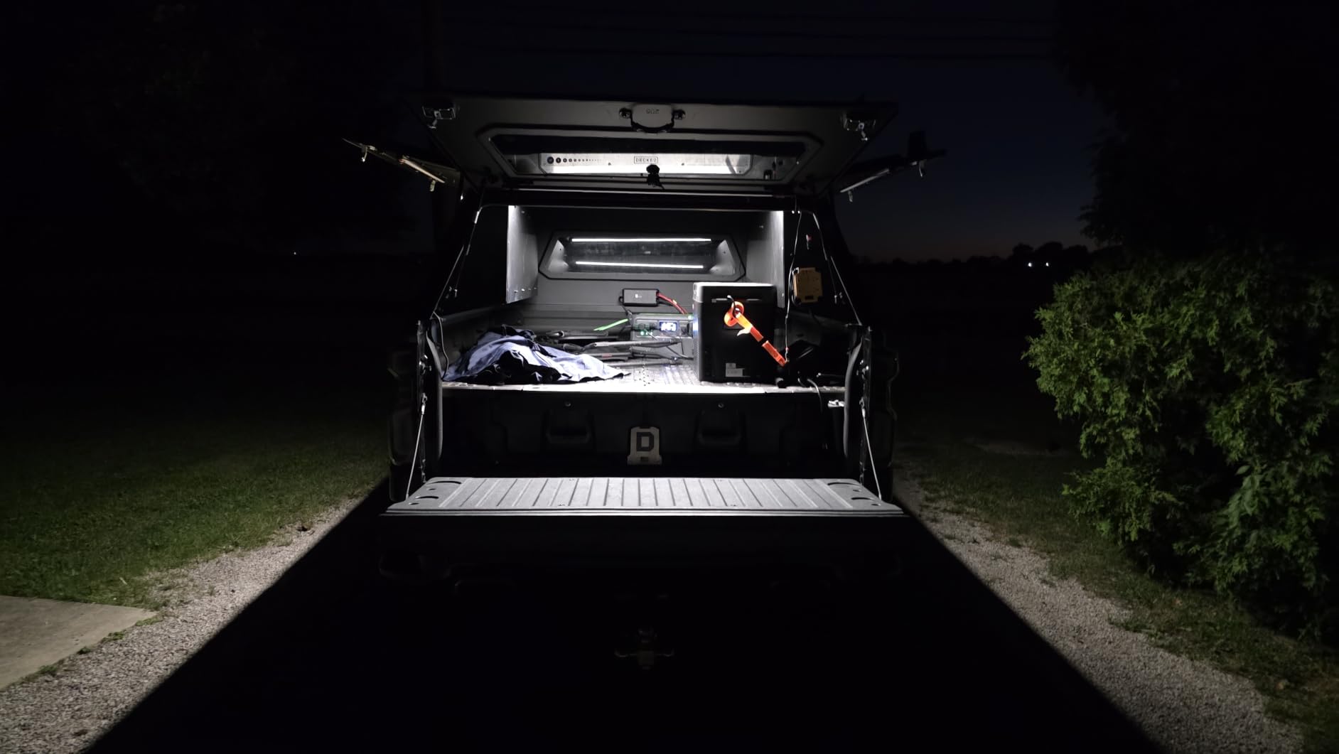Rough Country Truck Bed Cap Topper for Chevy Silverado & GMC Sierra 1500 (2019-2026) 5'10 Bed - Black 6-Piece Modular Design, Lockable Access Doors, Molle Panels, LED Lighting customer photo 1