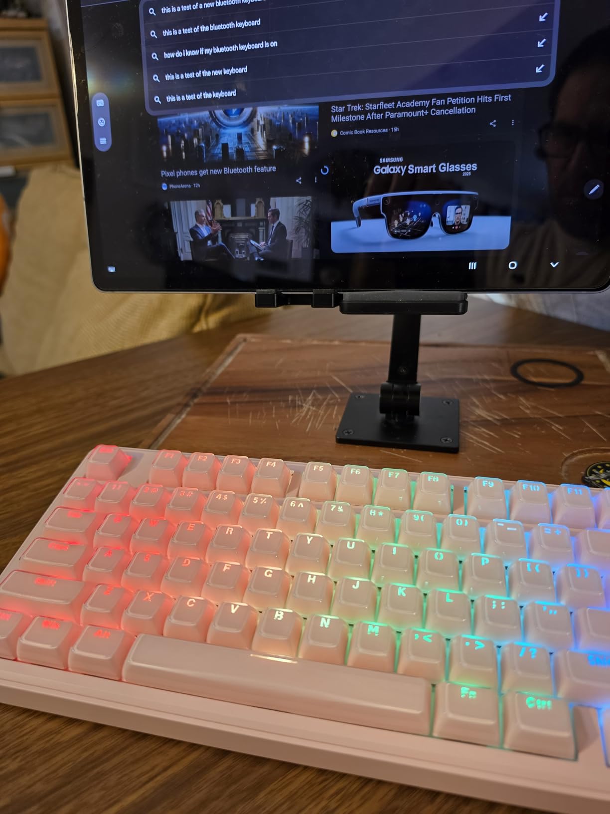 SOLAKAKA A75 75% Wireless Mechanical Keyboard, Hot Swappable Gaming Keyboard with Multifunction Knob & RGB, Gasket Mounted Creamy Keyboard, PBT Keycaps, Compact Layout for Win/Mac/PC customer photo 1