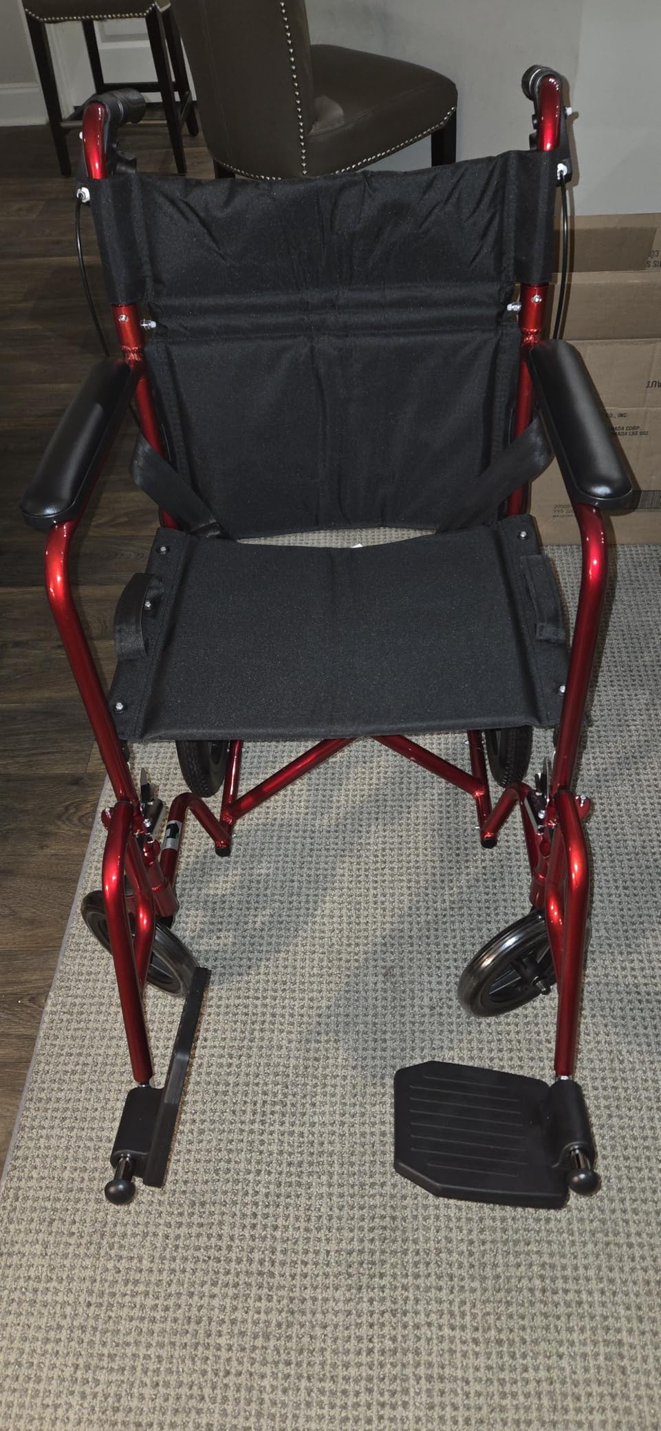 EconoHome Light Weight Wheelchair - Expedition Folding Transport Wheelchairs for Adults with Hand Brakes - Portable Ultra Lightweight Wheel Chair - Fully Assembled, Cover Included - 300 lb Capacity customer photo 1