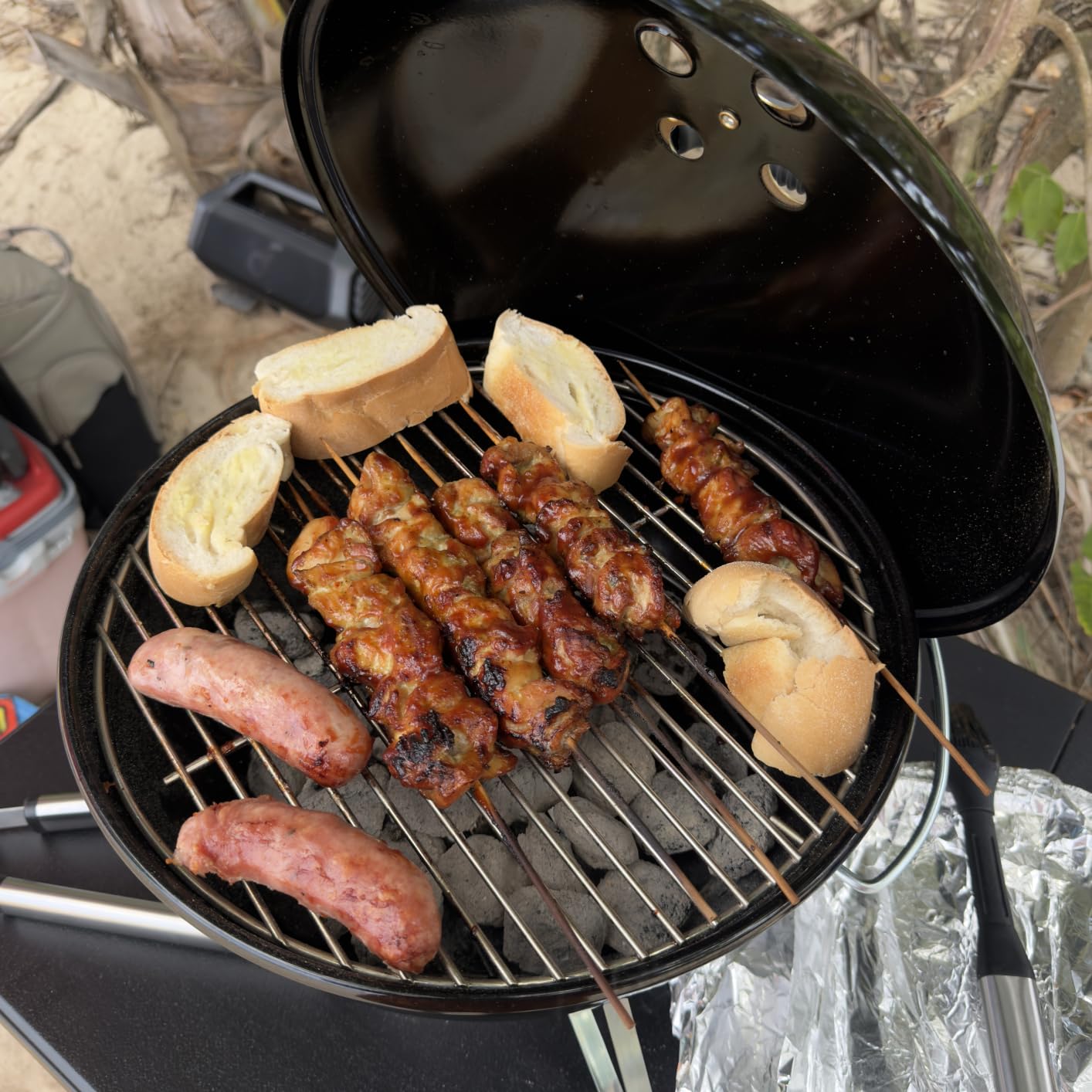 Weber Smokey Joe 14-Inch Portable Charcoal Grill, Black | Lightweight, Portable Kettle BBQ Grill with Tuck-N-Carry Lid Lock customer photo 1