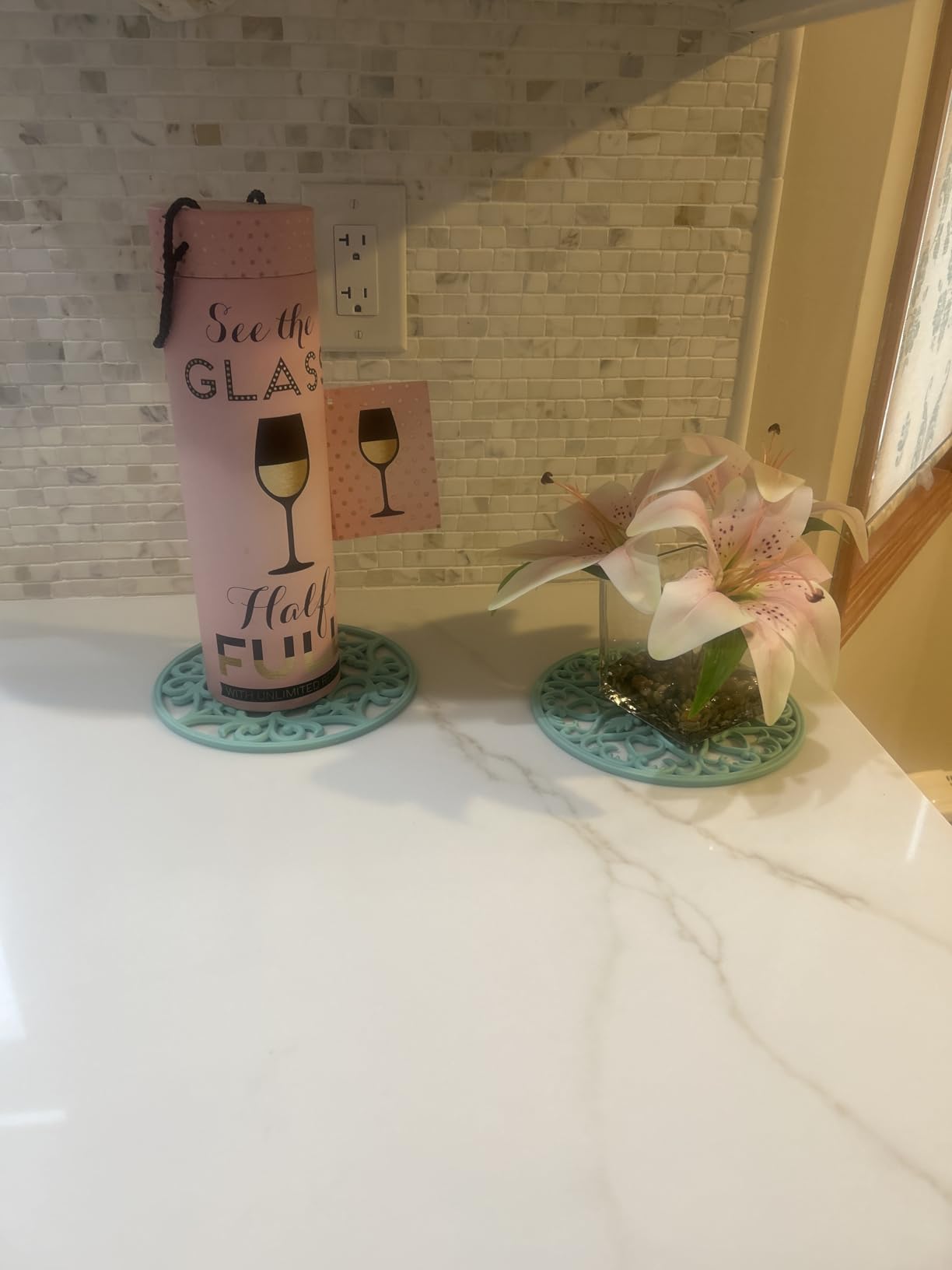 ME.FAN Trivets for Dishes/Pots/Pans, 3 Pcs Silicone Mats, Flexible/Durable/Non Slip Hot Pads to Protect Table and Counter Top (Desert Sage) customer photo 2