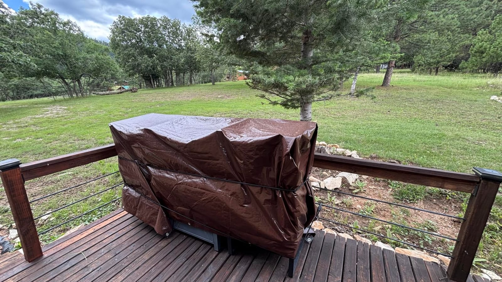 30 x 40 FT Waterproof Heavy Duty Tarp, 10 Mil Thick, Outdoor Furniture Covers, Plastic Insulated Tarpaulin for Camping Tent Roof Boat Patio Pool Cover, Large & Small Multi-Size Tarps, Silver/Brown customer photo 1
