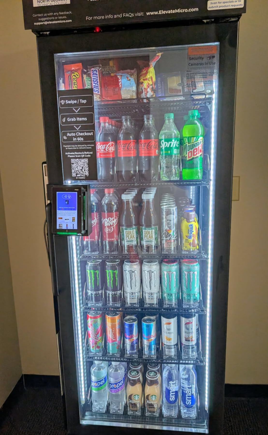 HAHA Smart AI Vending Machine with Card Reader, Combo Snack & Drink Machine, 6-Layer 252 Cans Capacity Refrigerated AI Visual Recognition & App Management US360CT (Black, AI mini) customer photo 2