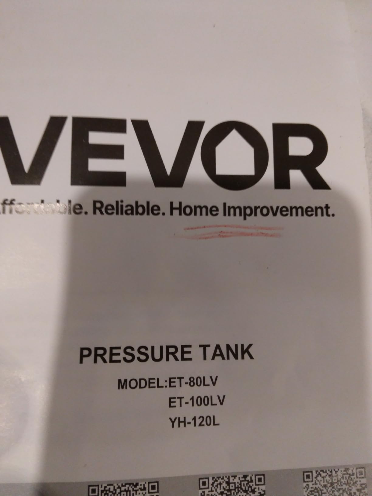 VEVOR 30-Gallon Vertical Well Pressure Tank, Pre-Charged Pressurized Water Tank for Well Pumps, Heavy-Duty Carbon Steel Water Storage Container for Home, School, Farm & Irrigation Systems customer photo 1