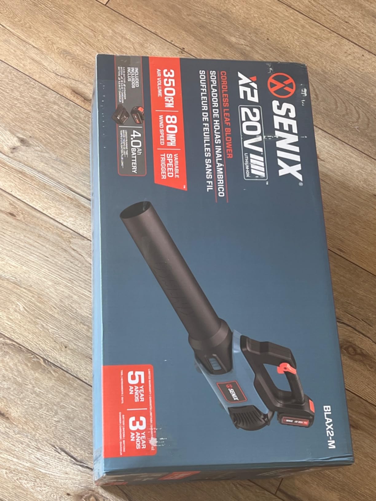 SENIX 60V Backpack Leaf Blower, 950CFM/140MPH, 2 X 6.0Ah Batteries | 2400W Brushless Cordless Leaf Blowers, 4 Speed Mode, Dual Port Fast Charger customer photo 2