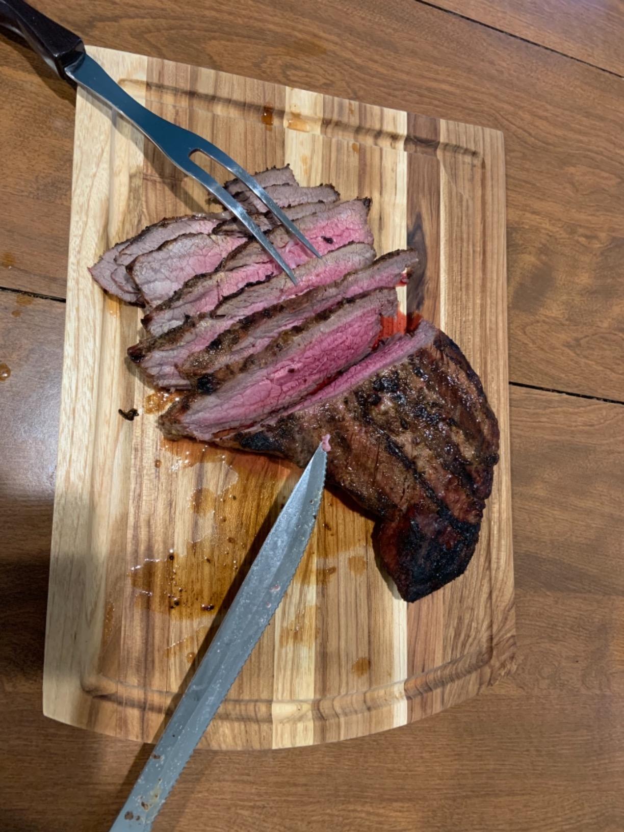 SHUMARU Mahogany End Grain Cutting Board, 17x13x1.6 in - Handmade Butcher Block, Knife-Friendly, Juice Groove, Non-Slip Feet customer photo 2