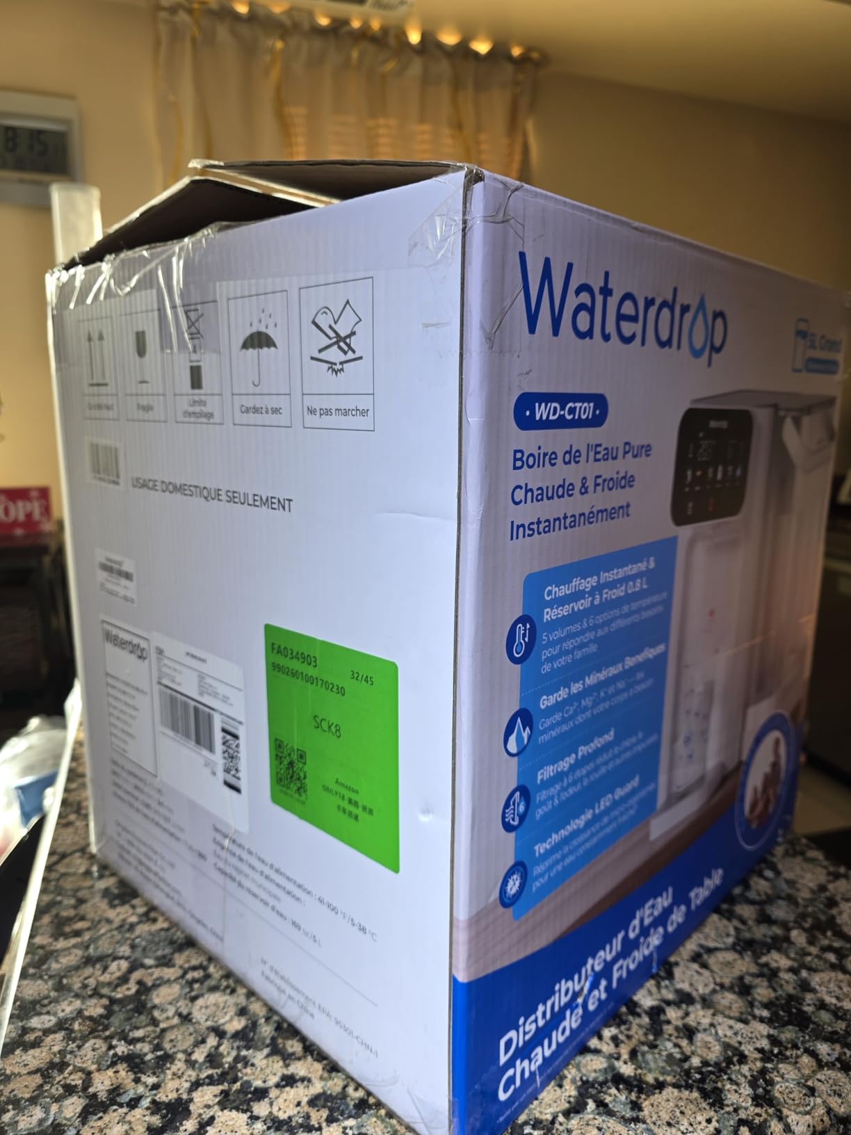 Waterdrop CT01 Countertop Water Filter System, Hot and Cold Water Dispenser | 6-Stage Filtration, Zero Wastewater, 5 Temperature, Instant Hot and Cold Water, Touchscreen Control, No Plumbing Required customer photo 1