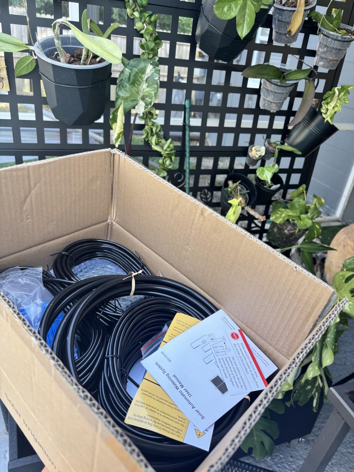 10W Solar Automatic Plants Watering System for Summer Garden Drip | Programmable Intelligent Pump Controller Kit with Hose for Patio,Hydration Devices Support Green House Lawn Bed Bucket Barrel customer photo 2