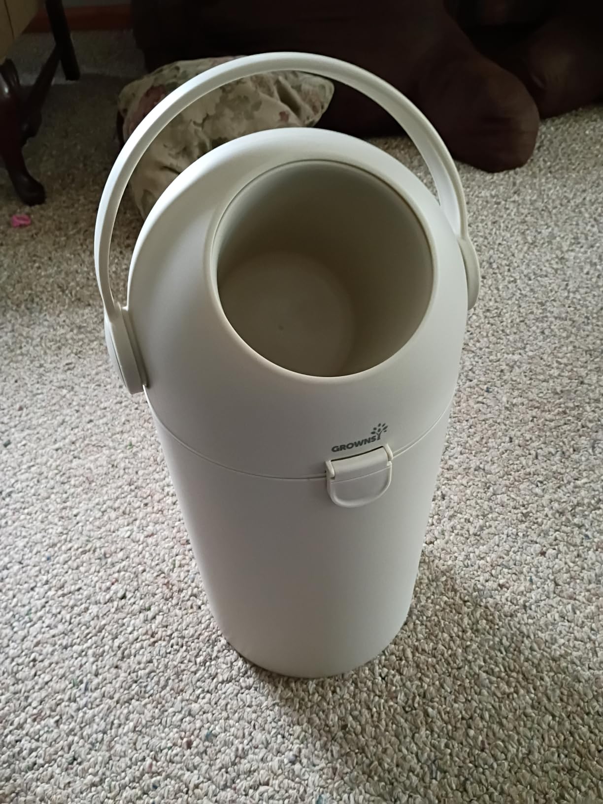 Odor-Locking Baby Diaper Pail with Dual-Barrier Design, White | No Special Bag Required, Parent-Friendly One-Handed Operation, Space-Saving Nursery Fit, Award-Inspired Eco-Conscious Design customer photo 1