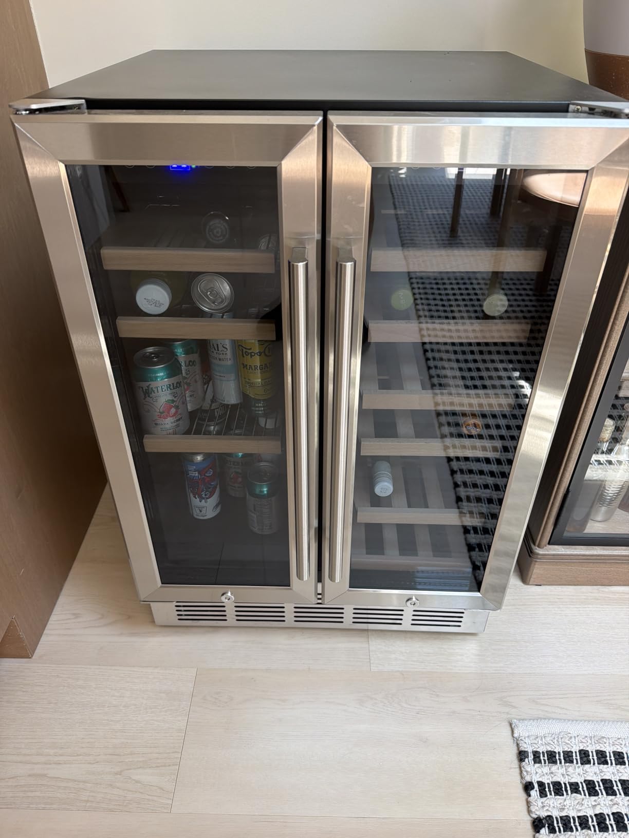 FoMup Wine Fridge 12 Bottles, Small Wine Cooler Refrigerator Freestanding with Digital Temperature Control Safety Lock, Frost Free for Red White Wine, Champagne customer photo 2