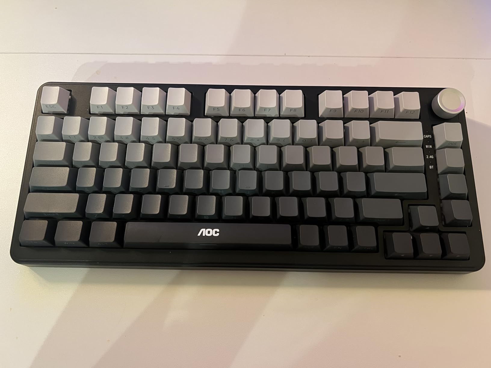 AOC GK330 75% Wireless Mechanical Gaming Keyboard, Hot-Swappable 3-Mode RGB | BT/2.4GHz/USB-C Connectivity, Pre-Lubed Reaper Switches, Anti-Ghosting, Gasket Mount and 5-Layer Sound-Dampening Padding customer photo 1