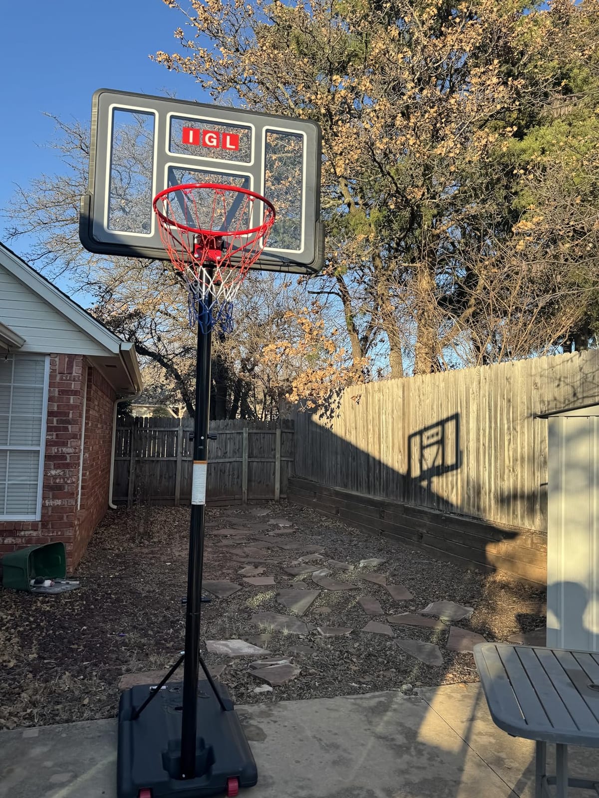 IGL Portable Basketball Hoop, 5.6-10FT Adjustable Basketball Goal System, 40/44 Inch Outdoor Basketball Hoop customer photo 1