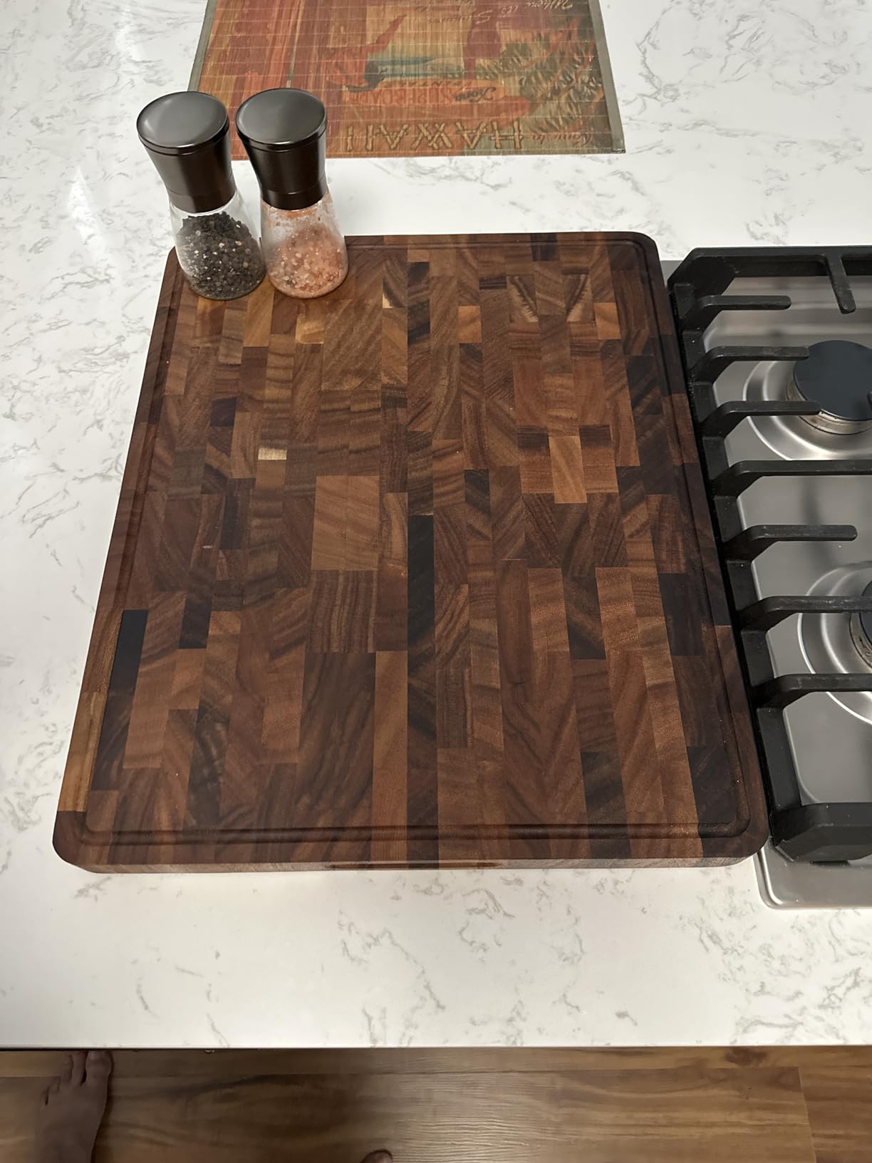 Walnut Wood Cutting Board for Kitchen, End Grain Chopping Boards | 17