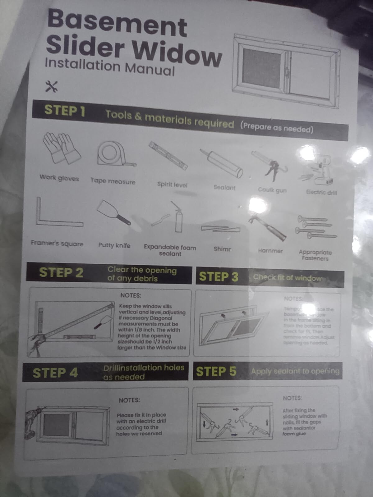 Vinyl Basement Sliding Window 32
