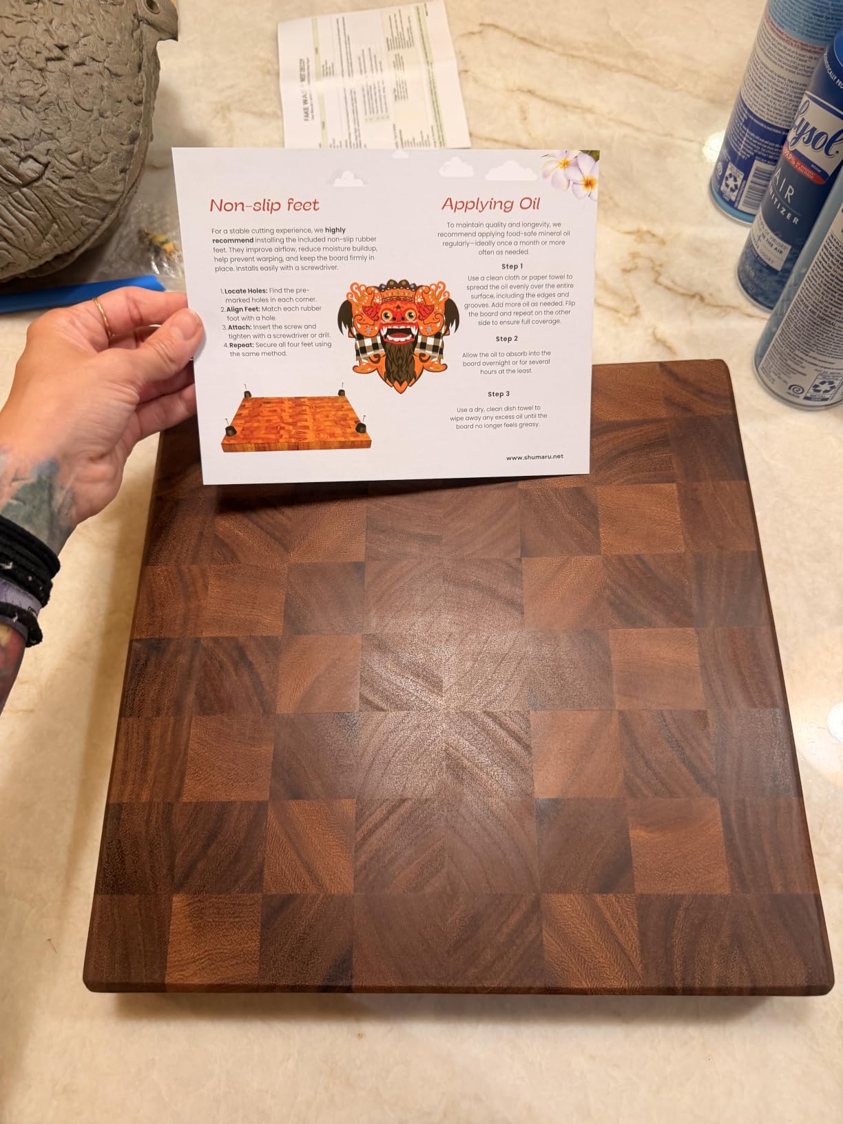 SHUMARU XL End Grain Cutting Board 20x13x1.6