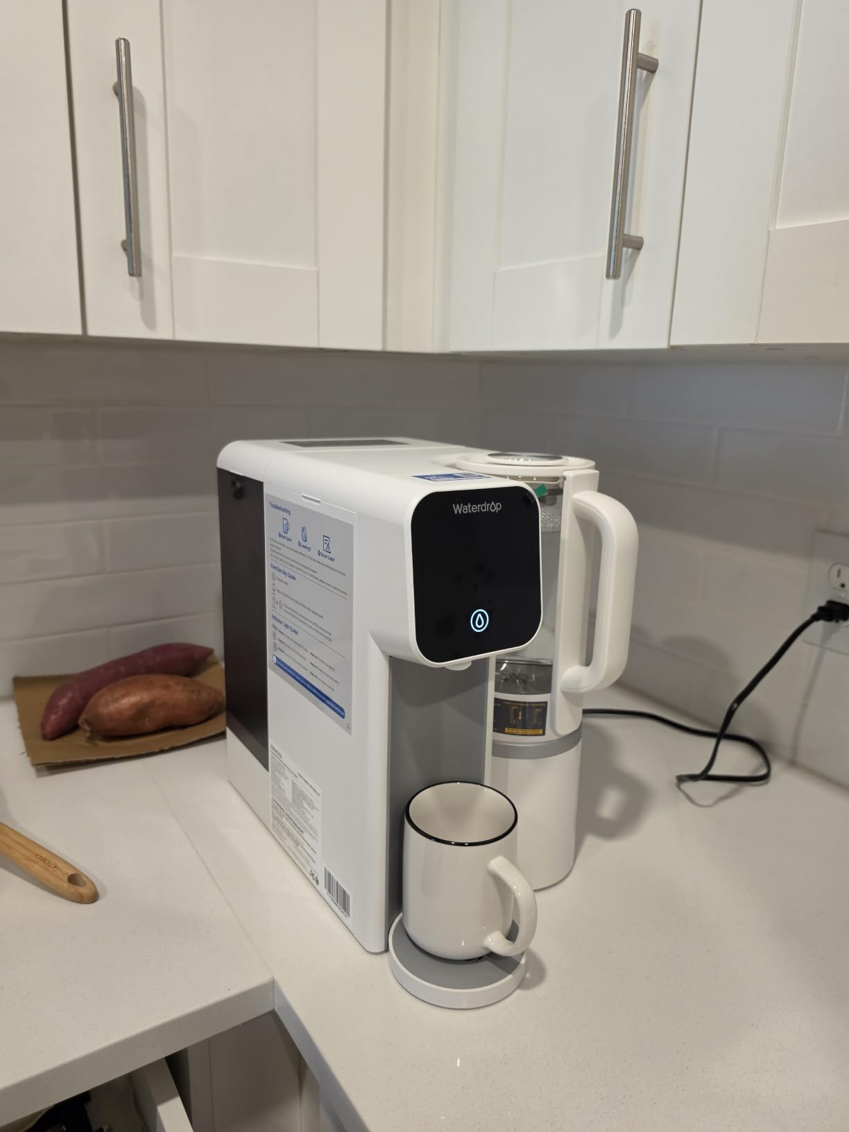 Waterdrop M6SL Mineral Reverse Osmosis Water Filter Countertop, Room-Temp | Glass Pitcher, NSF/ANSI 58 Certified, 8-Stage RO Filtration System, Reduce PFAS/TDS, 3:1 Pure to Drain, Installation-Free customer photo 2