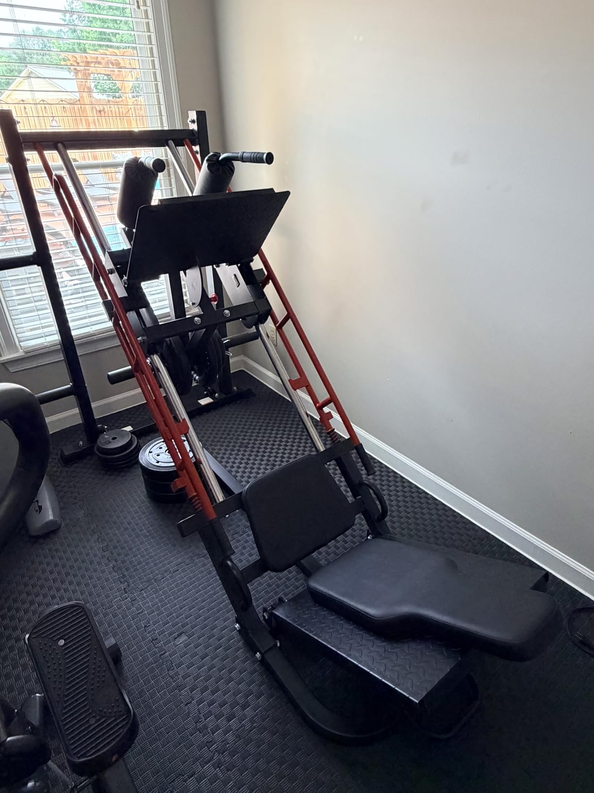 Dripex Leg Press Hack Squat Machine Combo for Home Gym, Adjustable Leg Press Machine for Full Lower Body Workout, Upgraded Leg Press with Transport Wheels and Weight Storage,Weight Plates Not Included customer photo 2