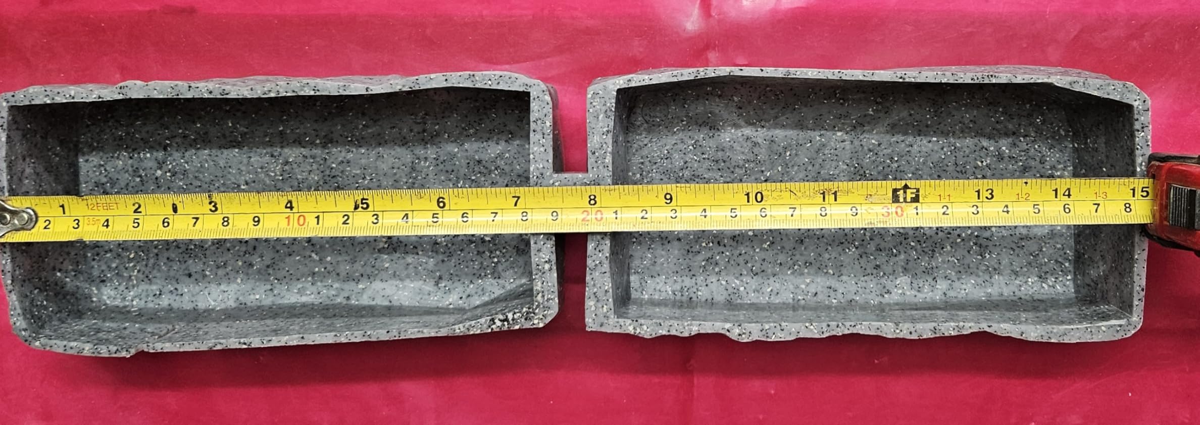 Landscape Edging Stone, Landscape Edging Blocks, Faux Stone Brick for Lawn Edging, Flower Beds, Driveway, Yards. 12 Pack 24 Bricks 15.5FT Kit, Each 16.3