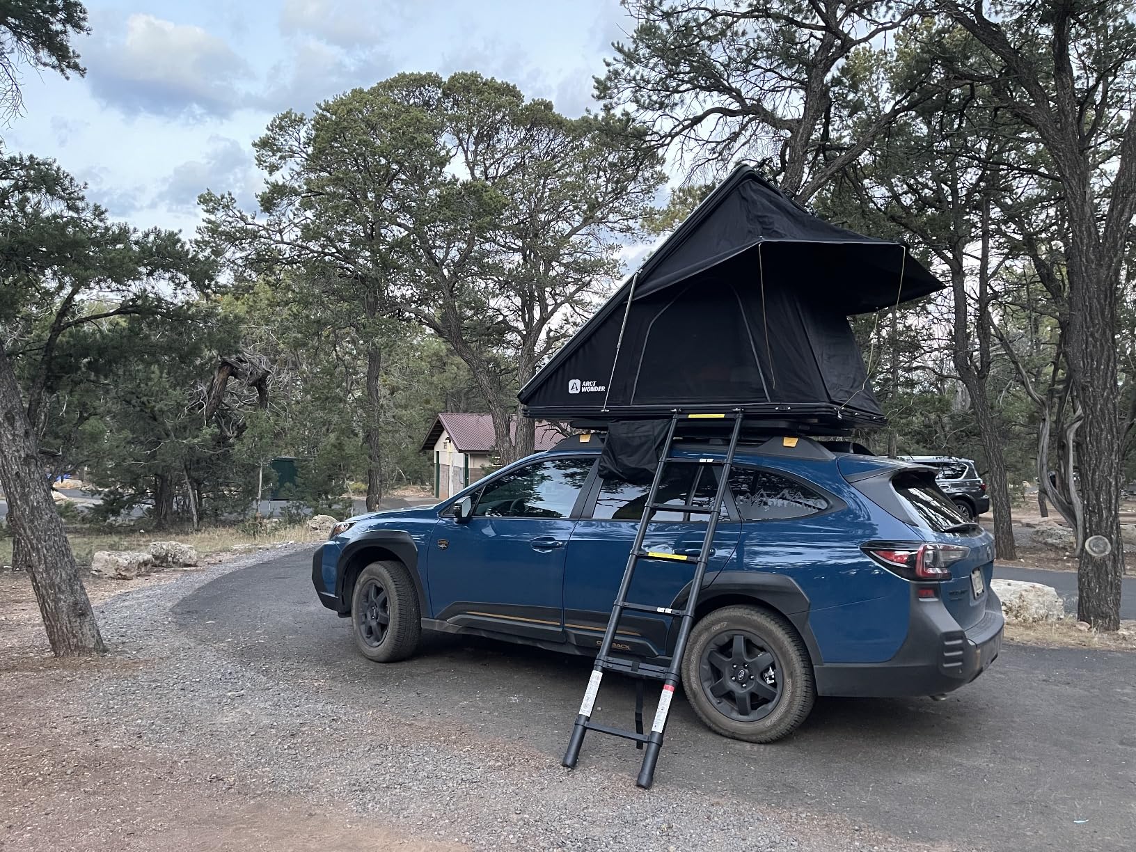 Rooftop Tent Hard Shell with Winter Thermal Layer, Pop Up Car Roof Top Tent | Aluminum Roof Tent Hardshell with Luggage Bar, LED Light Strip customer photo 2