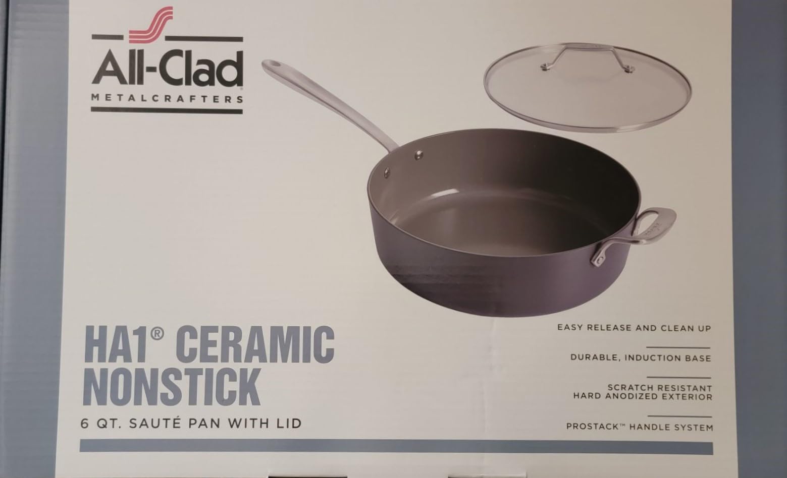 All-Clad HA1 Ceramic Nonstick 6 Qt. Sauté Pan with Lid, Induction Ready customer photo 1