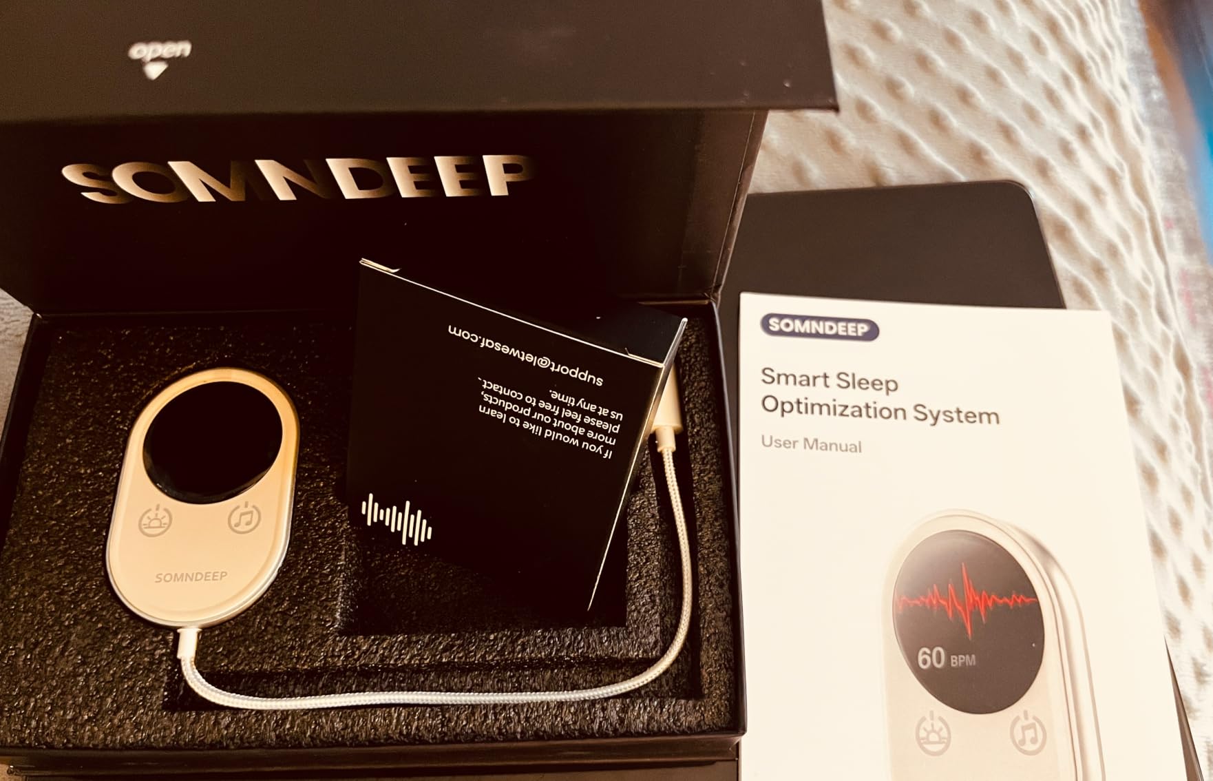 Contactless Sleep Monitor, Millimeter-Wave Radar Sleep Wellness Tracker, Bedside Pattern & Breathing Trend Tracker customer photo 2