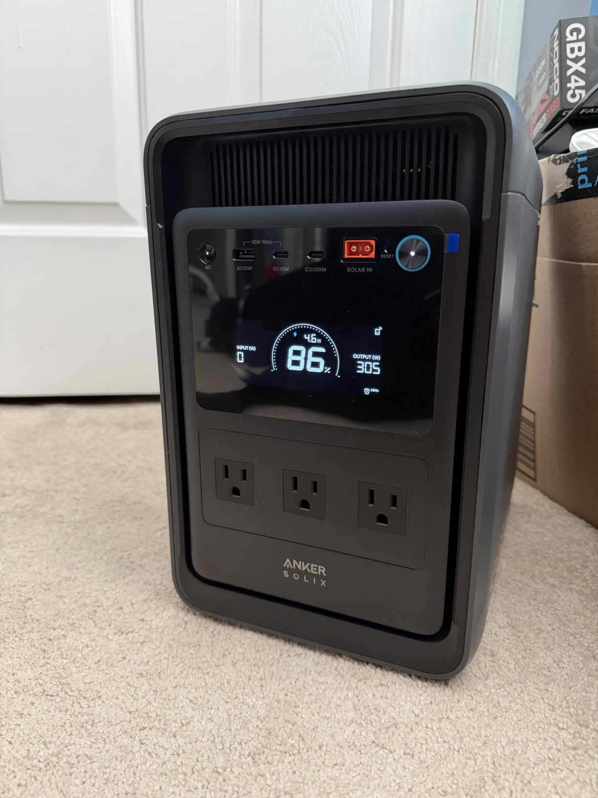 Anker SOLIX S2000 Portable Power Station, 1500W Solar Generator for Home Use, Up to 35-Hr Fridge Backup, 2,010Wh LFP Battery for Emergencies, Power Outages, Camping (Solar Panel Optional) customer photo 1
