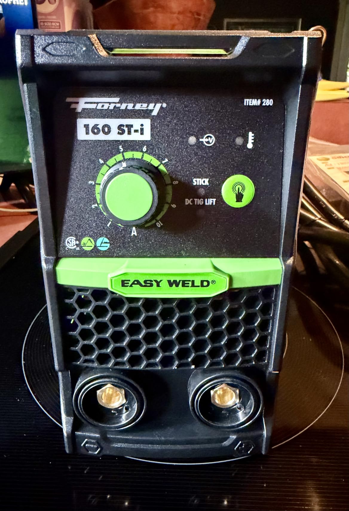 Forney Easy Weld 280 160 ST-i Dual Voltage Stick and TIG Welder, 160A inverter arc welding machine runs on 120V or 230V power, portable design for home, farm, and jobsite use customer photo 2