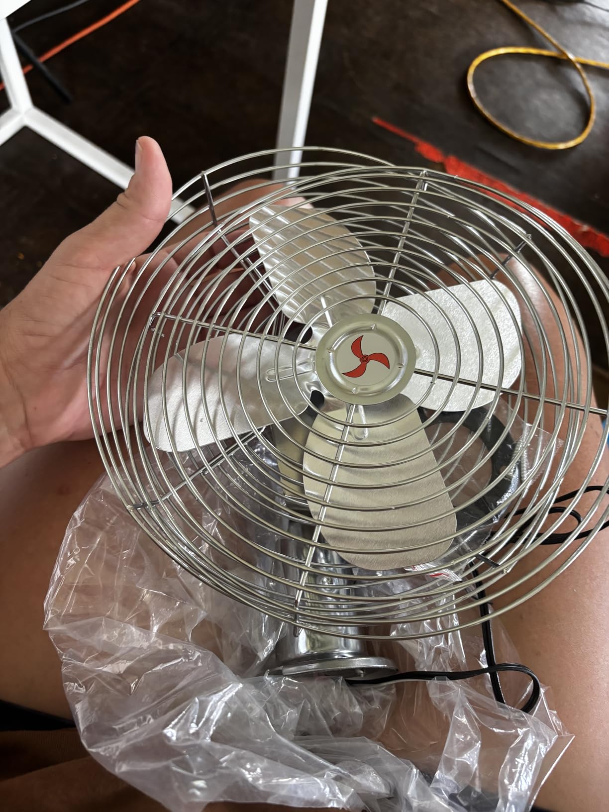 aletbo 12V Fan, 2-Speed, Adjustable Angle, Heavy Duty 12 Volt Fan for Truck Cab, Horse Trailer, Tractor, Forklift, Excavator customer photo 1