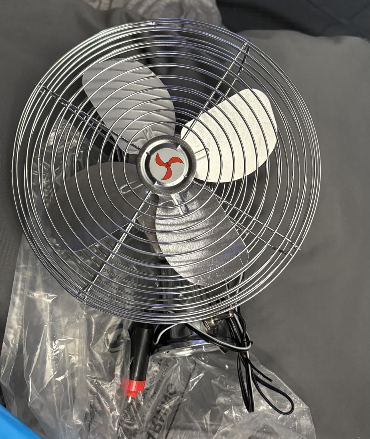 aletbo 12V Fan, 2-Speed, Adjustable Angle, Heavy Duty 12 Volt Fan for Truck Cab, Horse Trailer, Tractor, Forklift, Excavator customer photo 2