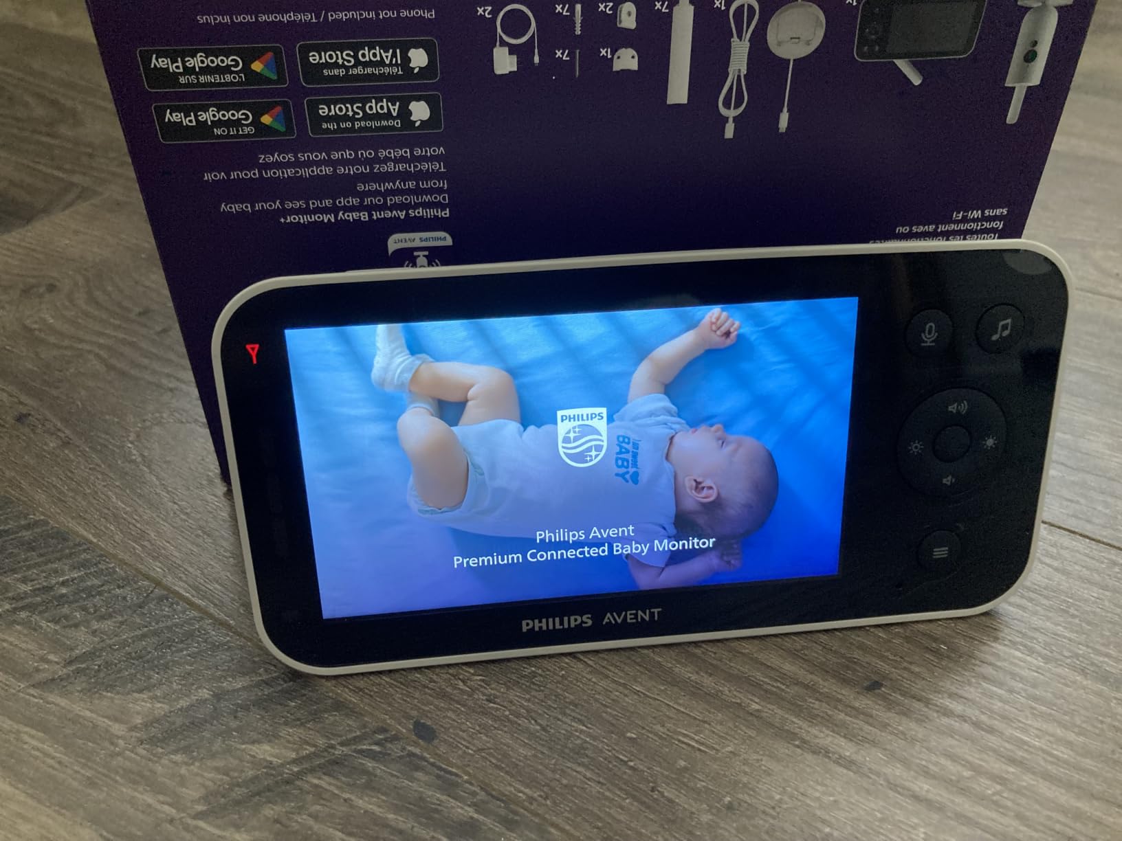 Philips Avent Premium Connected Baby Monitor, 1080p Camera, 5